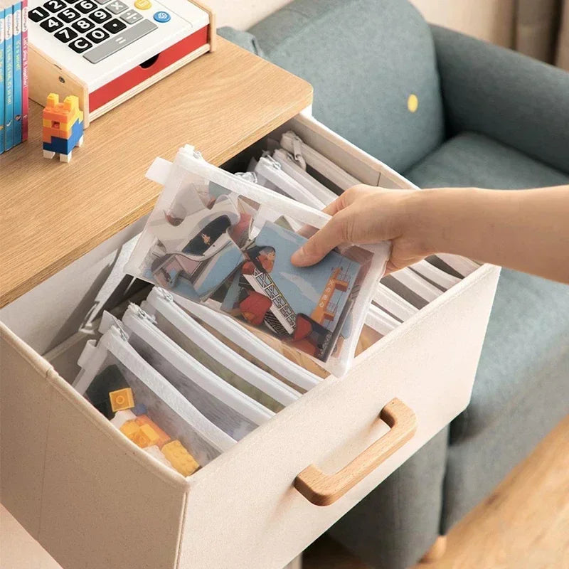 1/3/6PCS Storage Bag Mesh Zippertoy Building Block Puzzle Sub-Package Children Particle Zipper Transparent Finishing Storage