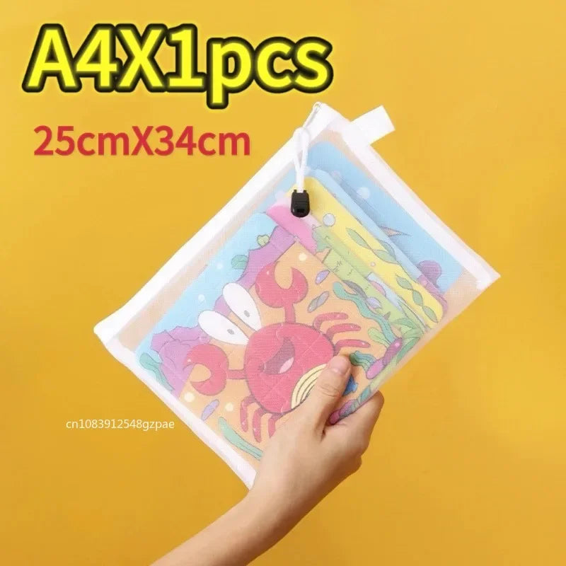 1/3/6PCS Storage Bag Mesh Zippertoy Building Block Puzzle Sub-Package Children Particle Zipper Transparent Finishing Storage